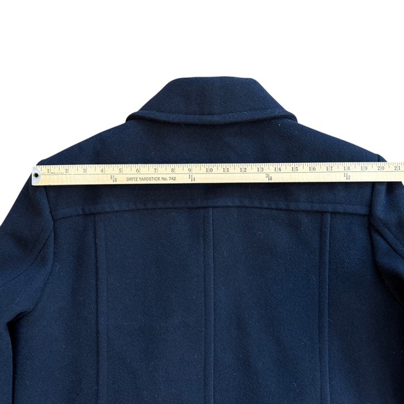 BALMAIN Paris Men's Double Breasted Wool Blend Peacoat Jacket Black Size 60 - Picture 15 of 16